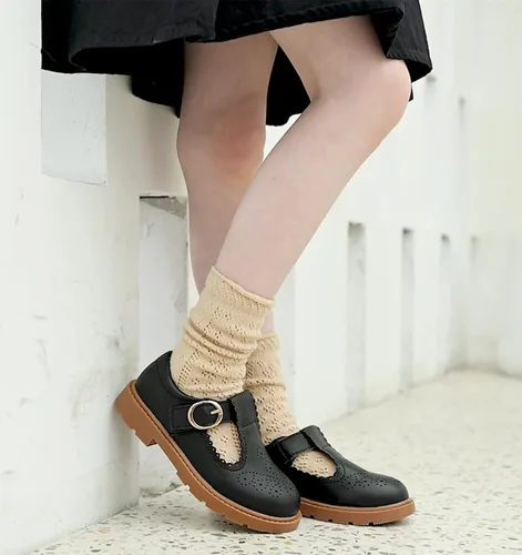 Miniatura 2 de kkdom Mary Jane - Zapatos planos de vestir con correa para niñas, zapatos escolares para bodas, fiestas (niños pequeñosniños grandes)