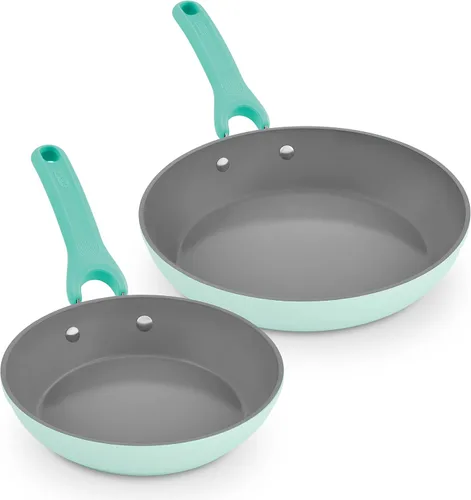 Dash Dream Green - Juego de utensilios de cocina de aluminio reciclado, antiadherentes con revestimiento de cerámica y compatibles con inducción,