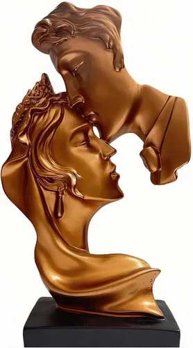 Escultura de beso para parejas, arte abstracto, escultura de pareja, decoración de estatua de resina, estatua romántica utilizada para decoración