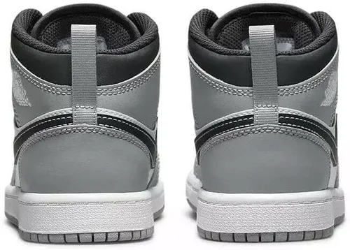 Miniatura 4 de Jordan Jordan 1 Mid (niño pequeño), Gris ahumadoBlanco-antracita