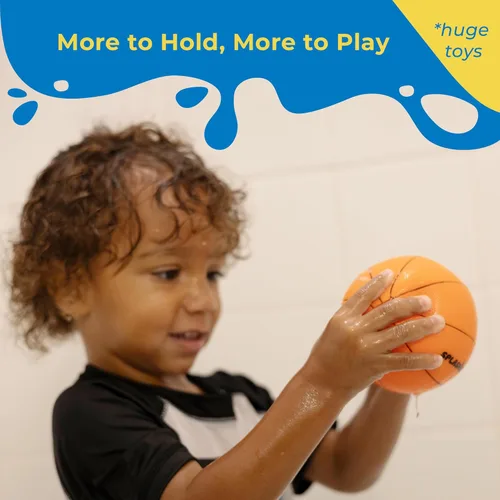 Miniatura 6 de SplashEZ Juguetes de Baño Deportivos para Bebés Juguetes de Baño sin Molde para Niños y Pequeños sin Agujeros para Agua Juego de Pelotas