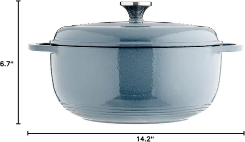 Miniatura 6 de Lodge - Horno holandés de hierro fundido esmaltado de 7.5 cuartos de galón con tapa – Asas duales – Apto para horno hasta 500° F o en estufa - Úselo