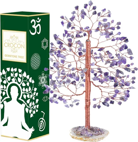 Miniatura 18 de Árbol de la vida de 7 chakras - Árbol de cristal para energía positiva - Árbol de piedras preciosas - Árbol de siete chakras Sabiduría espiritual