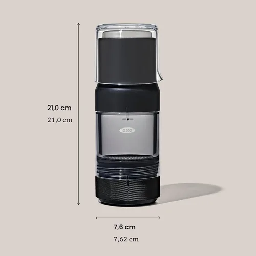 Miniatura 13 de OXO Brew Rapid Brewer - Cafetera portátil de café, preparación rápida manual de café caliente y frío, cafetera manual compacta, cafetera de viaje