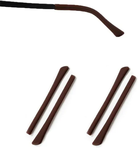 Miniatura 10 de Puntas de extremo para lentes de oreja, piezas de calcetín de tubo para gafas de silicona antideslizante, reemplazo cómodo, 2 pares