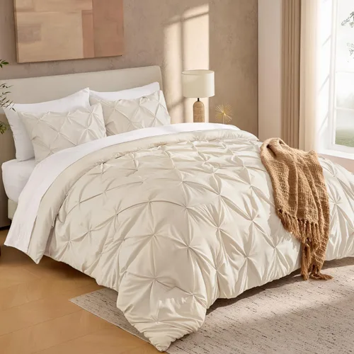 Miniatura 29 de Andency Juego de Edredón Beige Individual (66x90 Pulgadas), Edredón de 2 Piezas para Niñas y Niños, Juego de Edredón de Microfibra Suave