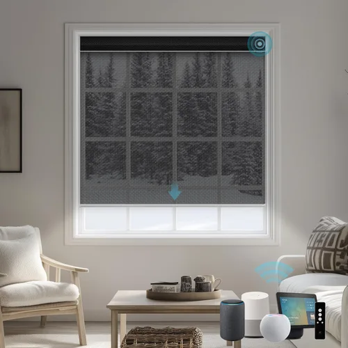 Miniatura 30 de SmartWings Persianas Enrollables Inteligentes Motorizadas con Filtro de Luz, Persianas Eléctricas con Control Remoto para Ventanas Compatibles