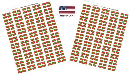Miniatura 269 de 100 calcomanías de la bandera de Alaska; 1.5" x 1" hechas en Estados Unidos, calcomanías autoadhesivas de la bandera del estado para álbumes