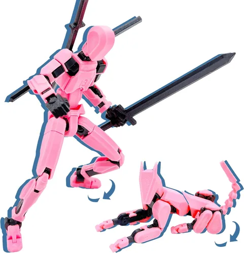 Miniatura 8 de Uodofy (Ensamblaje Completado) T13 Conjunto de Figuras de Acción 3D, Dummy Robo Titan 13 Figuras de Acción, Juguete 3D Impreso de Múltiples