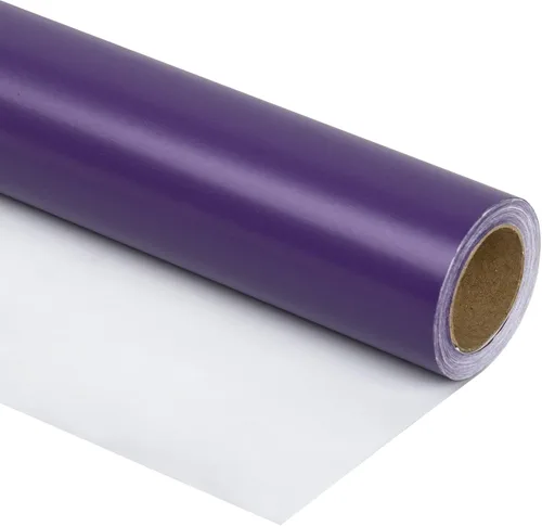Miniatura 50 de RUSPEPA Papel de regalo negro de color sólido, mini rollo, para bodas, cumpleaños, fiestas, felicitaciones y vacaciones, 17 pulgadas x 32.8 pies