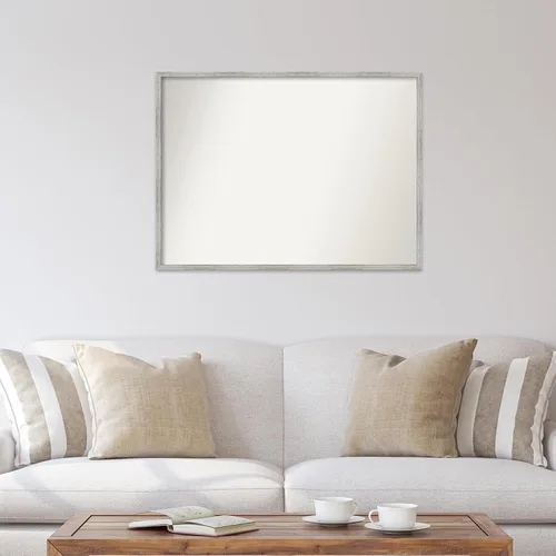 Miniatura 798 de Amanti Art Espejo de baño blanco para sobre el fregadero, 32 x 45 pulgadas, espejo de tocador rectangular blanco esbelto, marco de madera moderno
