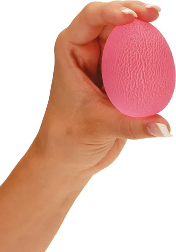 Miniatura 8 de NOVA Huevo ovalado para ejercitador de mano, bola ovalada para fuerza, estrés y recuperación, viene en 3 niveles de resistencia, rosa suave