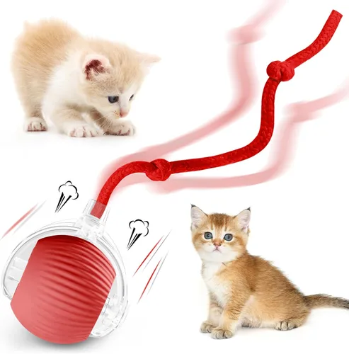 Miniatura 8 de Pelota interactiva para gatos de interior, bola para mascotas, juguete automático mejorado 2025 para gatos adultos aburridos de interiores, juguete