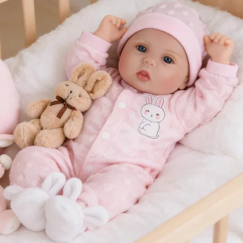 Miniatura 11 de EKOKIZ Ropa de muñecas Reborn para bebé, ropa de bebé niño perfectamente lindos, trajes de muñecas recién nacidas de 17 a 20 pulgadas, accesorios