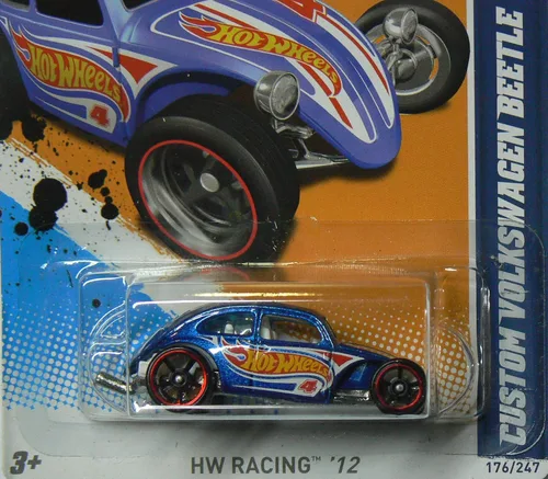Miniatura 2 de Hot Wheels 2012 Racing Custom Volkswagen Escarabajo Azul 176