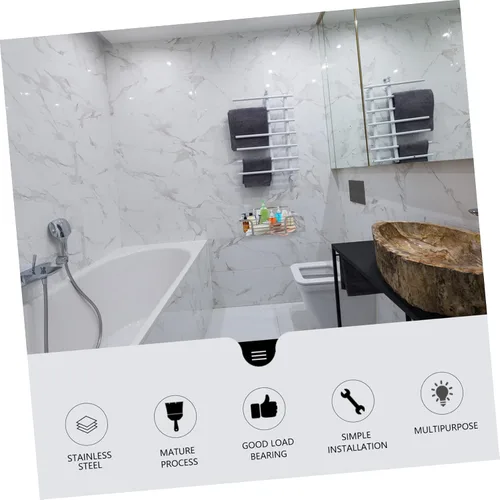 Miniatura 5 de ARTIBETTER Estante para secar platos, 2 unidades, estante de acero inoxidable, estantes de metal, organizador de alimentos, estante de baño