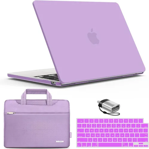 Miniatura 25 de IBENZER Compatible con estuche para MacBook Air de 13 pulgadas 2025 2024 2023 2022 M4 A3240 M3 A3113 M2 A2681, estuche rígido y funda con protector