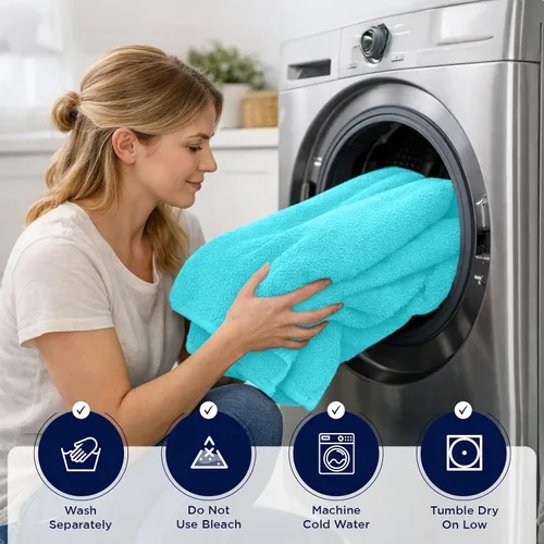 Miniatura 7 de DAN RIVER Paquete de 2 toallas de baño extra grandes de 35 x 70 pulgadas, toallas de baño grandes para adultos, juego de toallas de gran