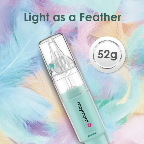 Miniatura 5 de Maymom Aspirador nasal manual para bebés: chupón de nariz para recién nacidos y niños pequeños, 3 niveles de succión ajustables, punta de silicona