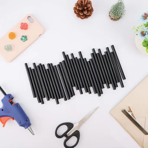 Miniatura 7 de ENPOINT Barras de pegamento termofusible negro, paquete de 36 mini varillas de EVA, 0.27 pulgadas de diámetro, 3.9 pulgadas de longitud