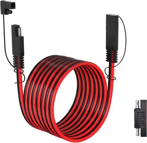Miniatura 15 de ELFCULB Cable de extensión SAE de 10 AWG, 10 pies, 3/6/10/20/35/50 pies, arnés de cables de desconexión rápida con conector SAE para panel solar