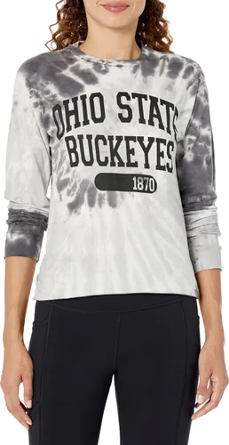 Miniatura 4 de Blue 84 Camiseta de manga larga con licencia oficial de la NCAA para mujer, teñido anudado