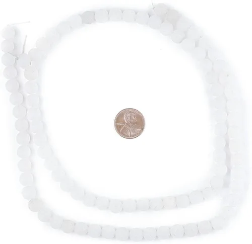 Miniatura 2 de The Bead Chest Cuentas de Jade Blanco Mate Redondas (8mm): Piedra Preciosa Orgánica Redonda Esférica de Energía con Poder de Sanación para Hacer