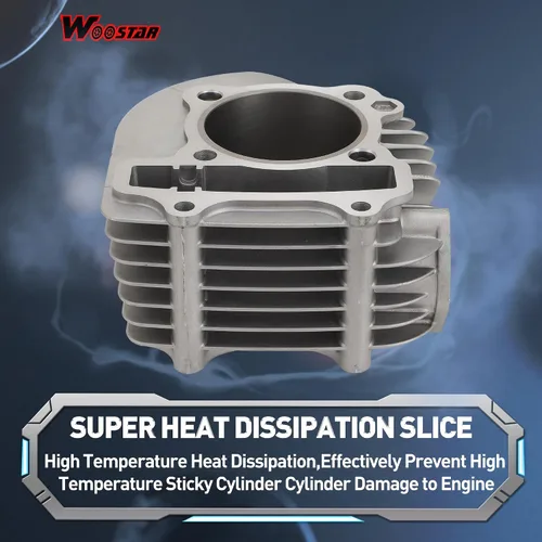 Miniatura 6 de WOOSTAR 62.5mm Kit Completo de Cilindro de Gran Calibre y Culata de Reemplazo para Motor GY6 de 4 Tiempos 170cc 180cc 200cc 1P63QML ATV Quad Chino