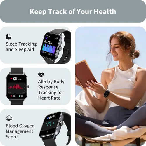 Miniatura 4 de Smart Watches for Men Women, 1.8" Screen Activity Tracker, Heart Rate/Sleep/SpO2 Monitor, Make/Answer Calls, IP68 Waterproof Smartwatch for iPhone &