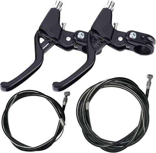 Miniatura 2 de Lomodo 6 accesorios de freno de bicicleta que incluyen 2 palancas de freno de aleación de aluminio (0.9 in de diámetro) y 2 pares de frenos en V y 2