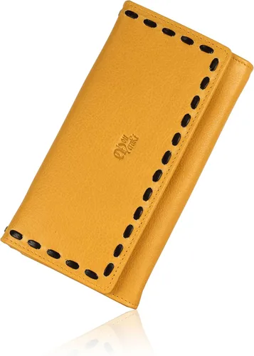 Miniatura 28 de Mou Meraki - Billetera o bolsa de mano de cuero genuino, con bloqueo de seguridad RFID, con escudo contra el robo de identidad, para mujeres