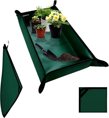 Miniatura 16 de Tapete grande de trasplante de plantas, tapete grueso impermeable para macetas, tapete de jardinería para suculentas, tapete portátil