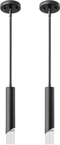 Miniatura 16 de Luces colgantes modernas en la cocina, mini lámpara colgante negra para dormitorio, mesita de noche, candelabro pequeño, lámpara colgante de techo