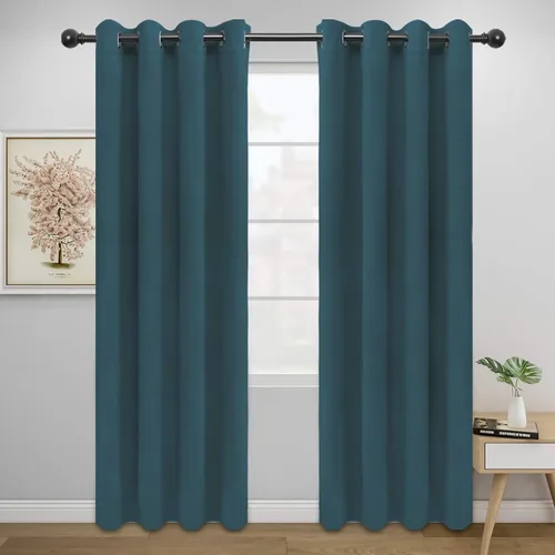 Miniatura 295 de Easy-Going - Cortinas opacas para dormitorio, aislamiento térmico sólido con ojales, cortinas de ventana para reducción de ruido, cortinas