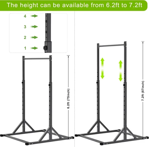 Miniatura 4 de SELEWARE Power Cage Accessories, Dip Handles, Pull‑Up Stations, and Multi‑Grip Training Attachments