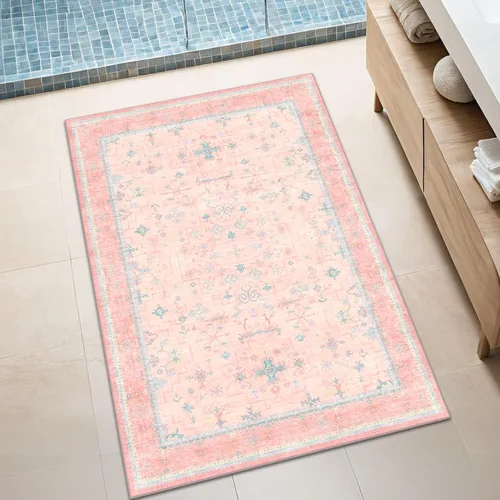 Miniatura 19 de Alfombra Boho Negra para Sala de Estar - Alfombra de Área Lavable de 10x14 Pies, Alfombras de Comedor para Debajo de la Mesa, Alfombra Suave de Pelo
