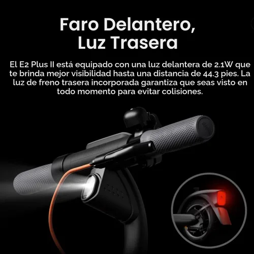Miniatura 10 de Segway Ninebot E2 Plus II/E2 Pro/E3 Pro Electric Scooter, 15.5–20 MPH, Long Range, Dual Elastomer Suspension (E3 Pro only), Foldable Adult Scooter