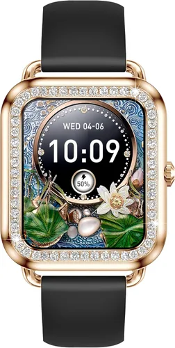 Miniatura 8 de Yihou Relojes inteligentes para mujer para Android iOS (hacer llamadas), monitor de actividad física con monitor de presión arterial de frecuencia
