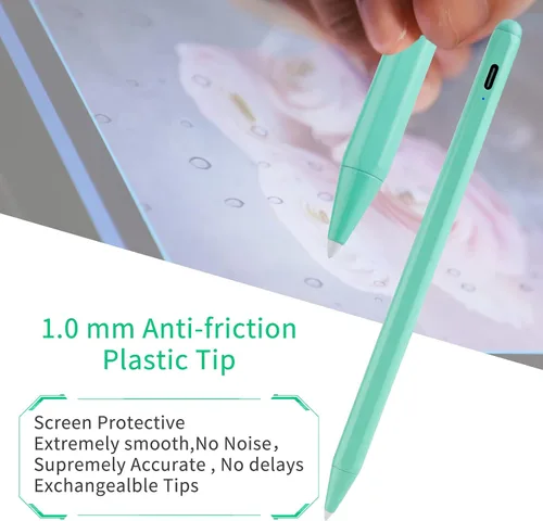 Miniatura 2 de Lápiz óptico de 8ª generación de 10,2 pulgadas con rechazo de palma tipo C carga 0.059 in reemplazable punta fina 2ª activa Stylus compatible