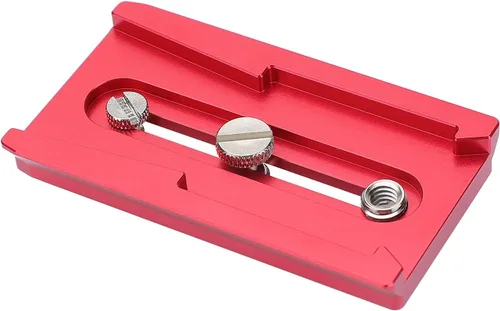 Miniatura 6 de CAMVATE Placa de liberación rápida para cámara con roscas de 1/4" y 3/8" compatible con trípode 577/501/504 (rojo) - 2886