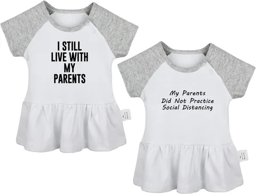 I Still Live with My Parents & My Parents Did Not Practice Social Distancing Funny Dresses Infant Baby Girls Princess Dress