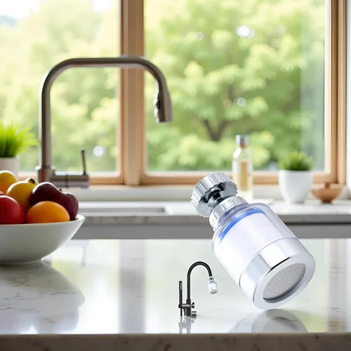 Miniatura 4 de Grifo de agua con filtro de fregadero, filtro de agua transparente giratorio de 360 grados que elimina el cloro, el flúor, los metales pesados