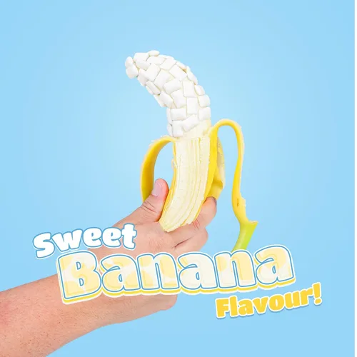 Miniatura 6 de Bubblegum Kids Hannah's Frozen Banana - Goma de mascar sin azúcar Relleno de calcetines, dulces navideños, recuerdos de fiesta, goma de mascar sin