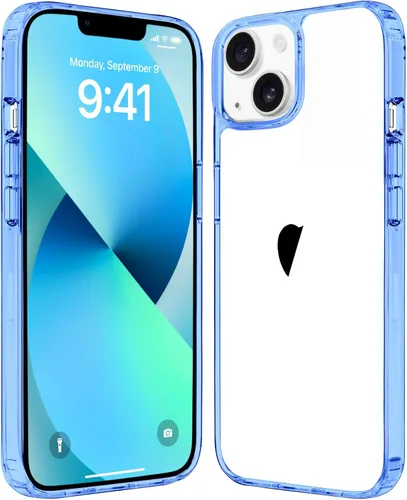 Miniatura 11 de JJGoo Compatible con iPhone 13 Funda transparente, transparente a prueba de golpes, delgada, antiarañazos, carcasa protectora de policarbonato duro