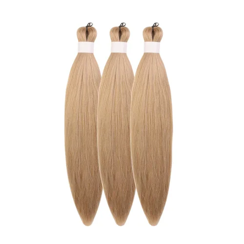 Miniatura 76 de Pelo corto negro trenzado preestirado de 14 pulgadas para trenzas sin nudos, pelo sintético 1B trenzado para trenzas Bob Box