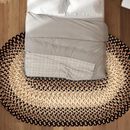 Miniatura 45 de Rhody Rug Easy Living EL33 Taupetone - Alfombra ovalada trenzada de 4 x 6 pies, decoración del hogar, tapete para piso o dormitorio, de fácil