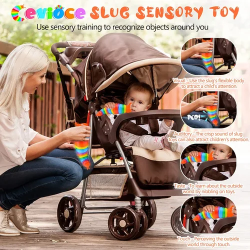Miniatura 3 de Cevioce Juguetes para la ansiedad con forma de babosa, juguetes sensoriales para niños y adultos, 1 unidad de juguetes sensoriales para niños