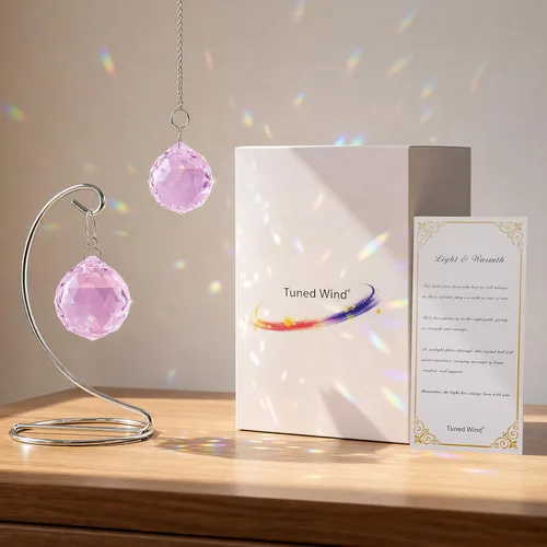 Miniatura 7 de Un regalo único de condolencia para consolar y sanar: Fabricante de arcoíris de mesa o colgante conmemorativo para la pérdida de un ser querido