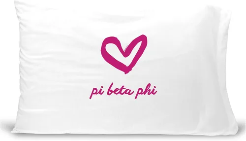 Miniatura 11 de sockprints Funda de almohada Alpha Chi Omega - Nombre de la hermandad con diseño de corazón. Funda de almohada 100% algodón tamaño estándar 20 x 30