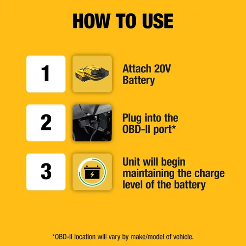 Miniatura 3 de DeWalt DXAEOBDK Kit de mantenimiento de batería de 1 amperio, 3 piezas con batería XR de 20 V y cargador de batería DCB115
